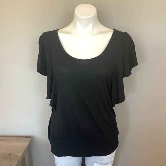 Express Ruffled Sleeve Tee - Picture 2 of 6